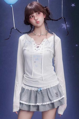 Sweet Grey Cake Skirt
