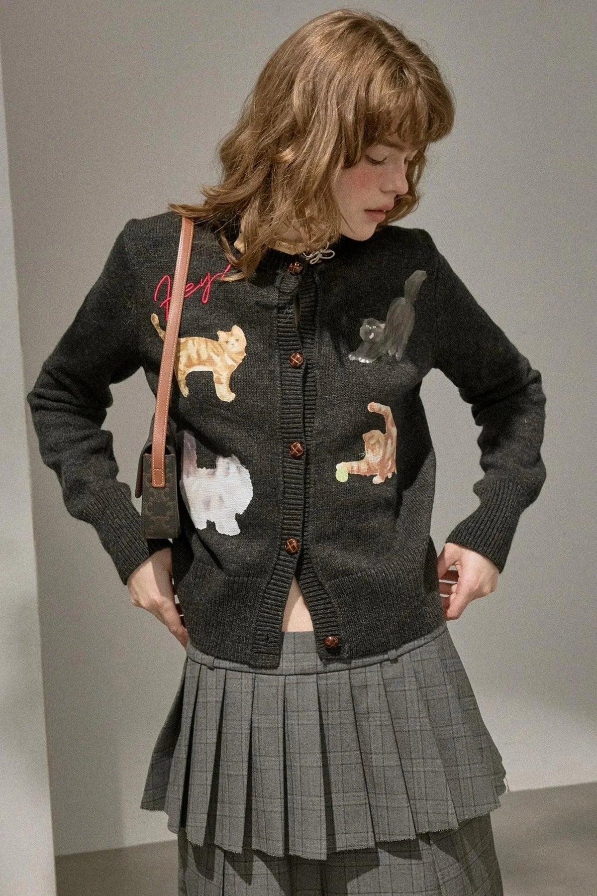 Sweet Kitten Knitted Cardigan