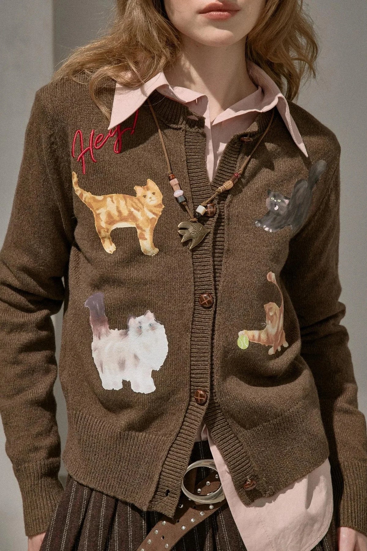 Sweet Kitten Knitted Cardigan