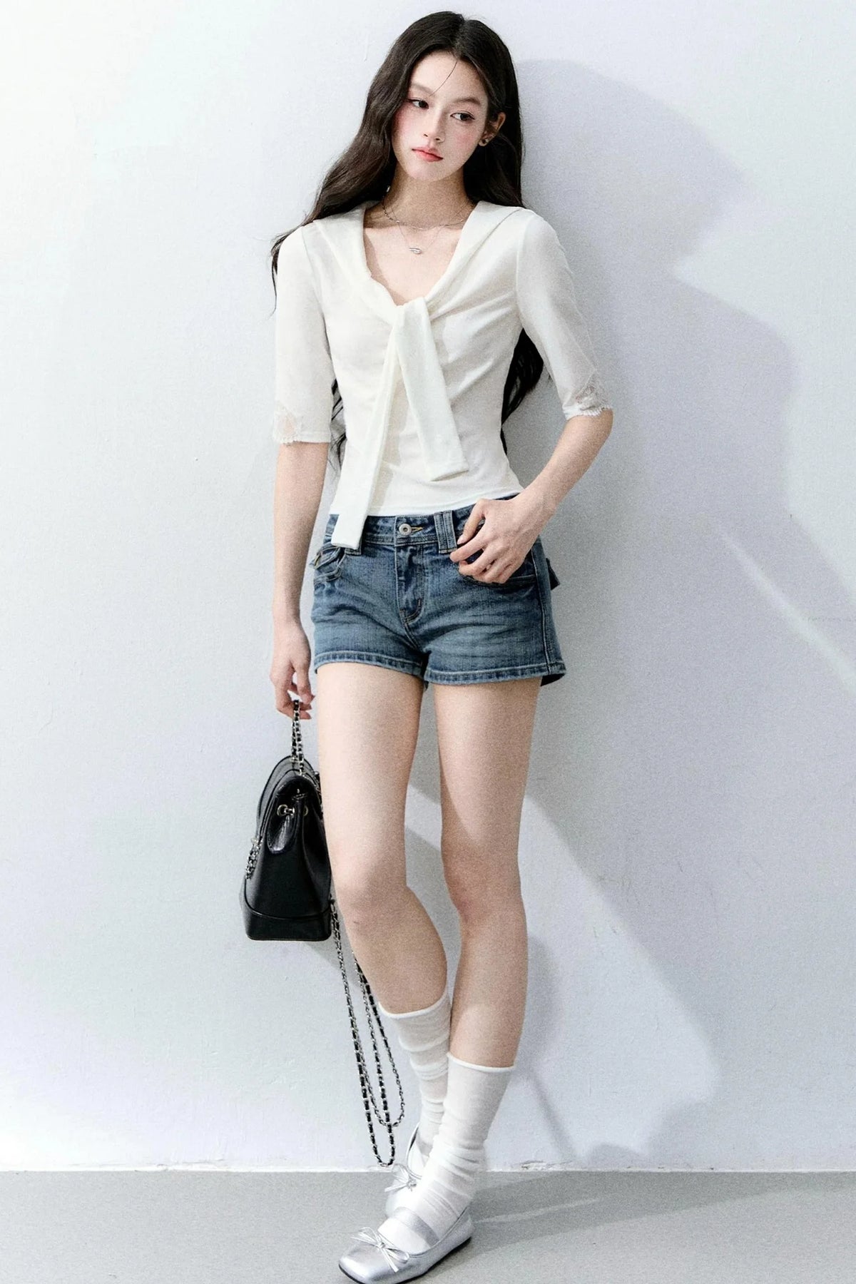 Sweet Lace-Up Top Set-Up