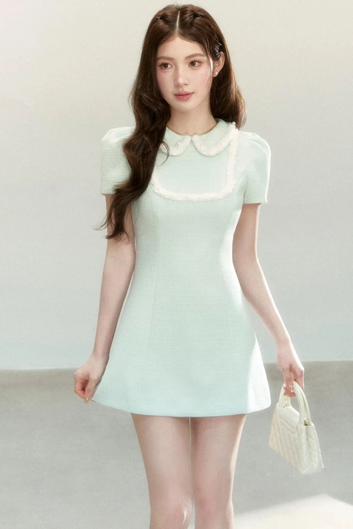 Sweet Lapel A-Line Dress