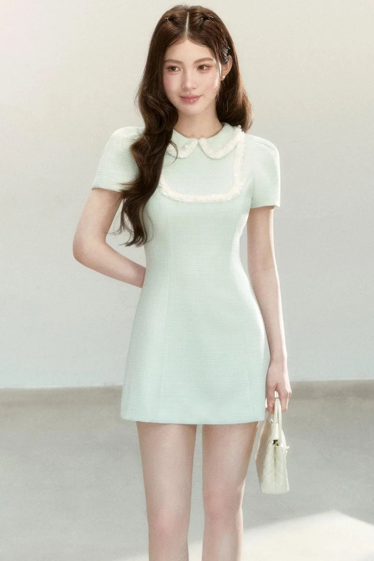 Sweet Lapel A-Line Dress