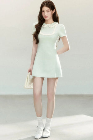 Sweet Lapel A-Line Dress