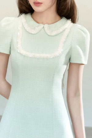 Sweet Lapel A-Line Dress