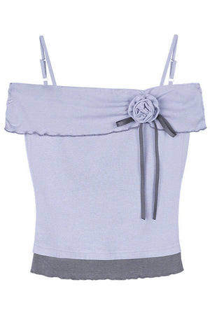 Sweet Light Purple One-Shoulder Top