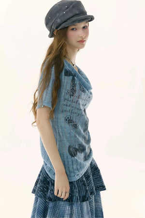 Sweet Melody Cat Print T-Shirt