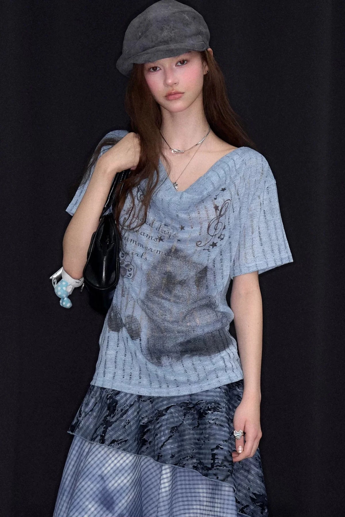 Sweet Melody Cat Print T-Shirt