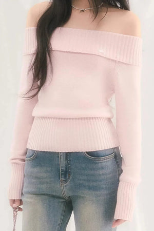 Sweet One-Shoulder Knit Top