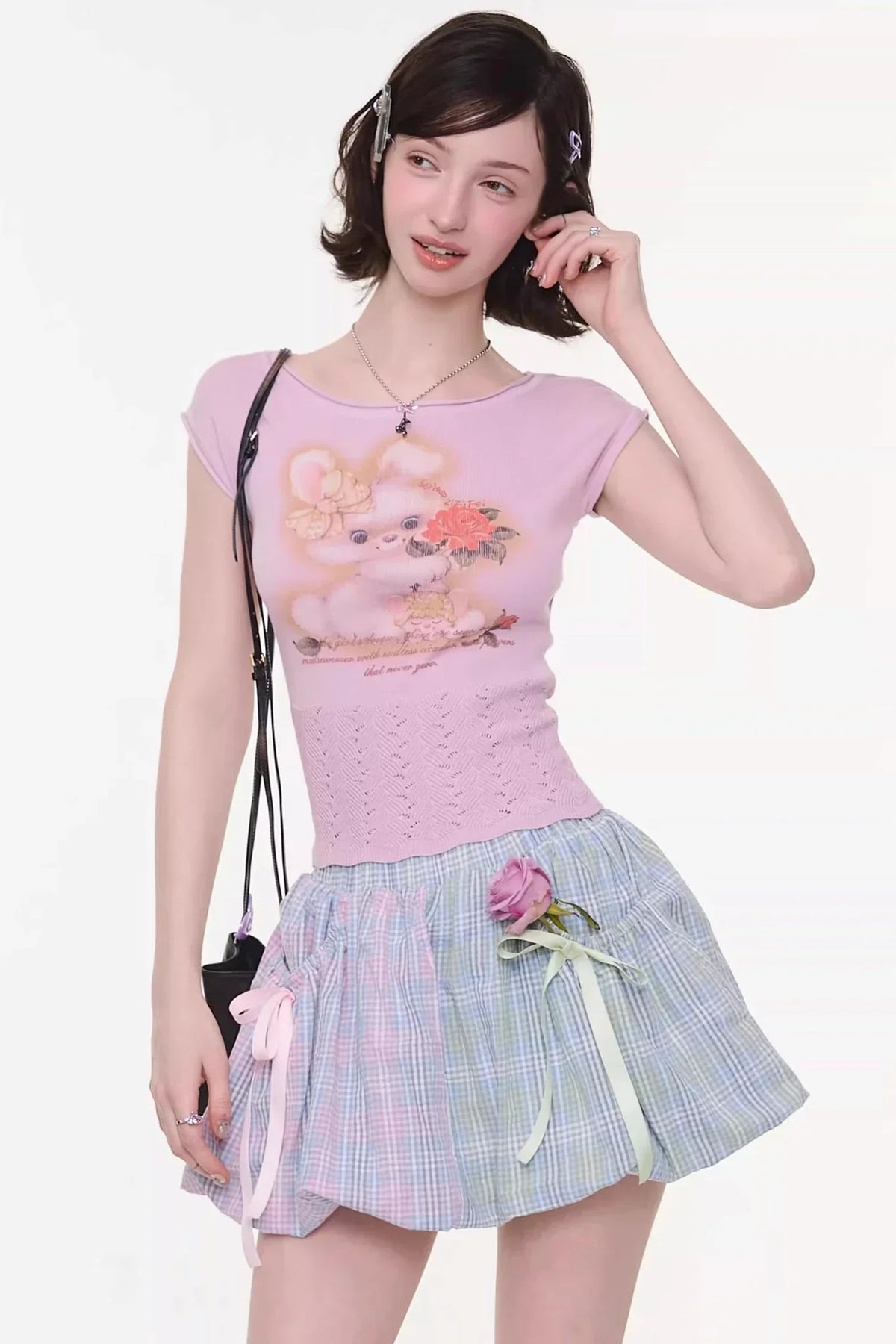 Sweet Rabbit Print Top