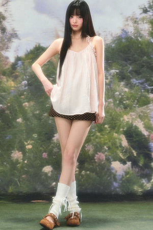 Sweet Ruffled Halter Top