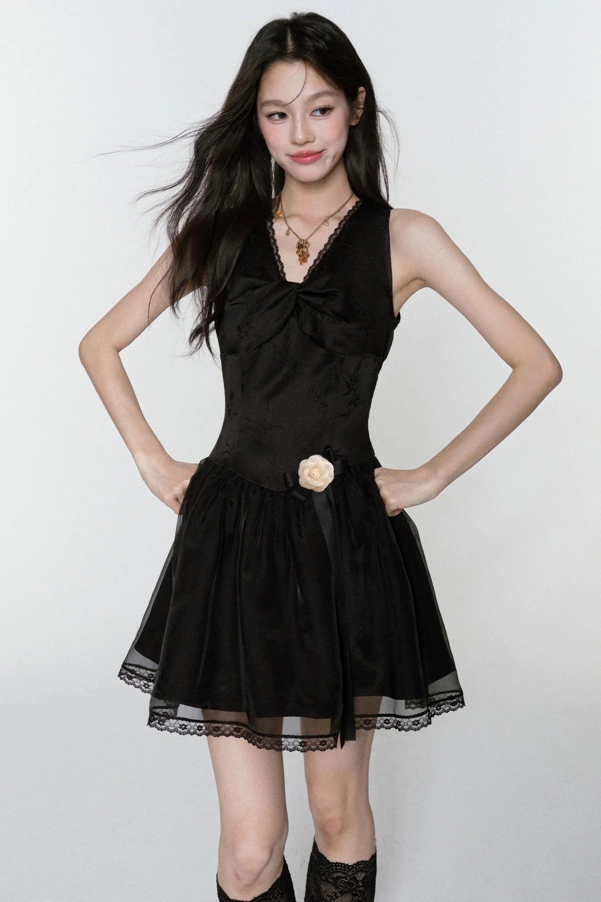 Sweet V-Neck Dress