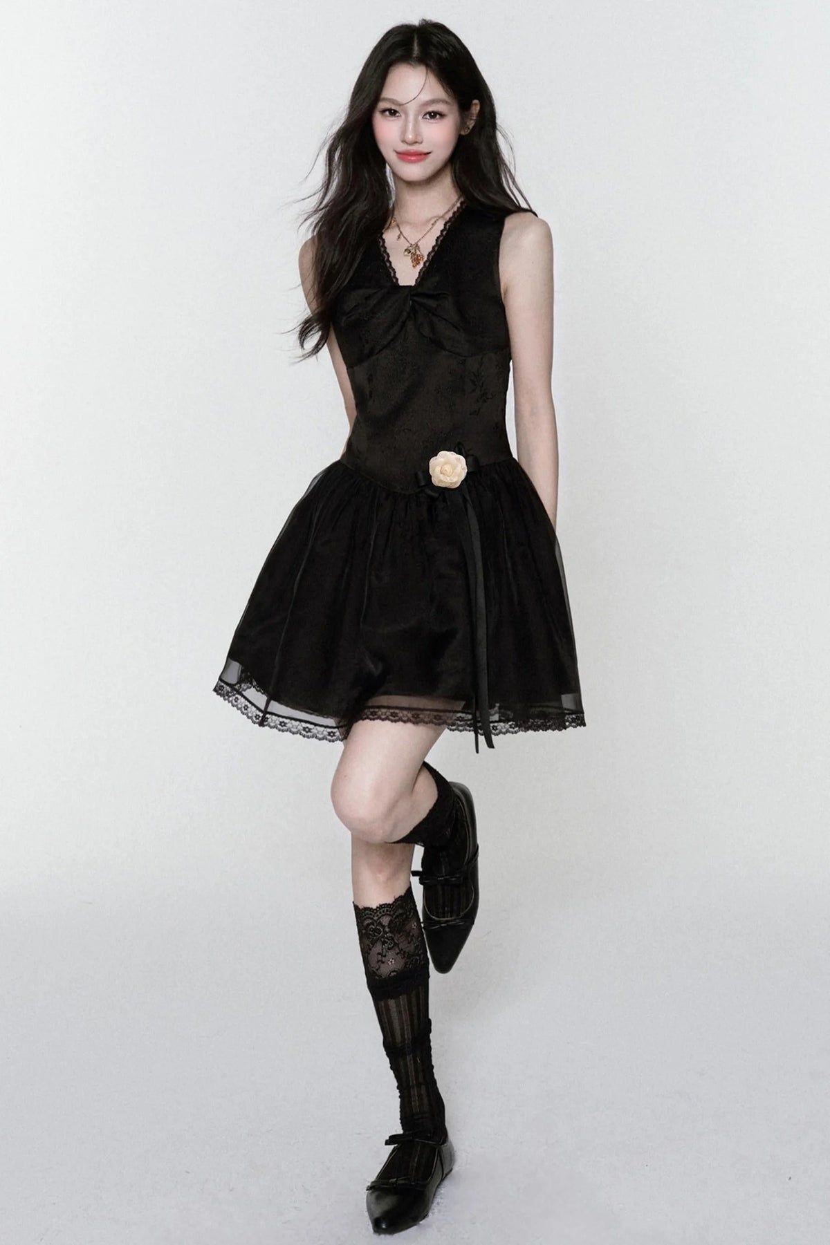 Sweet V-Neck Dress