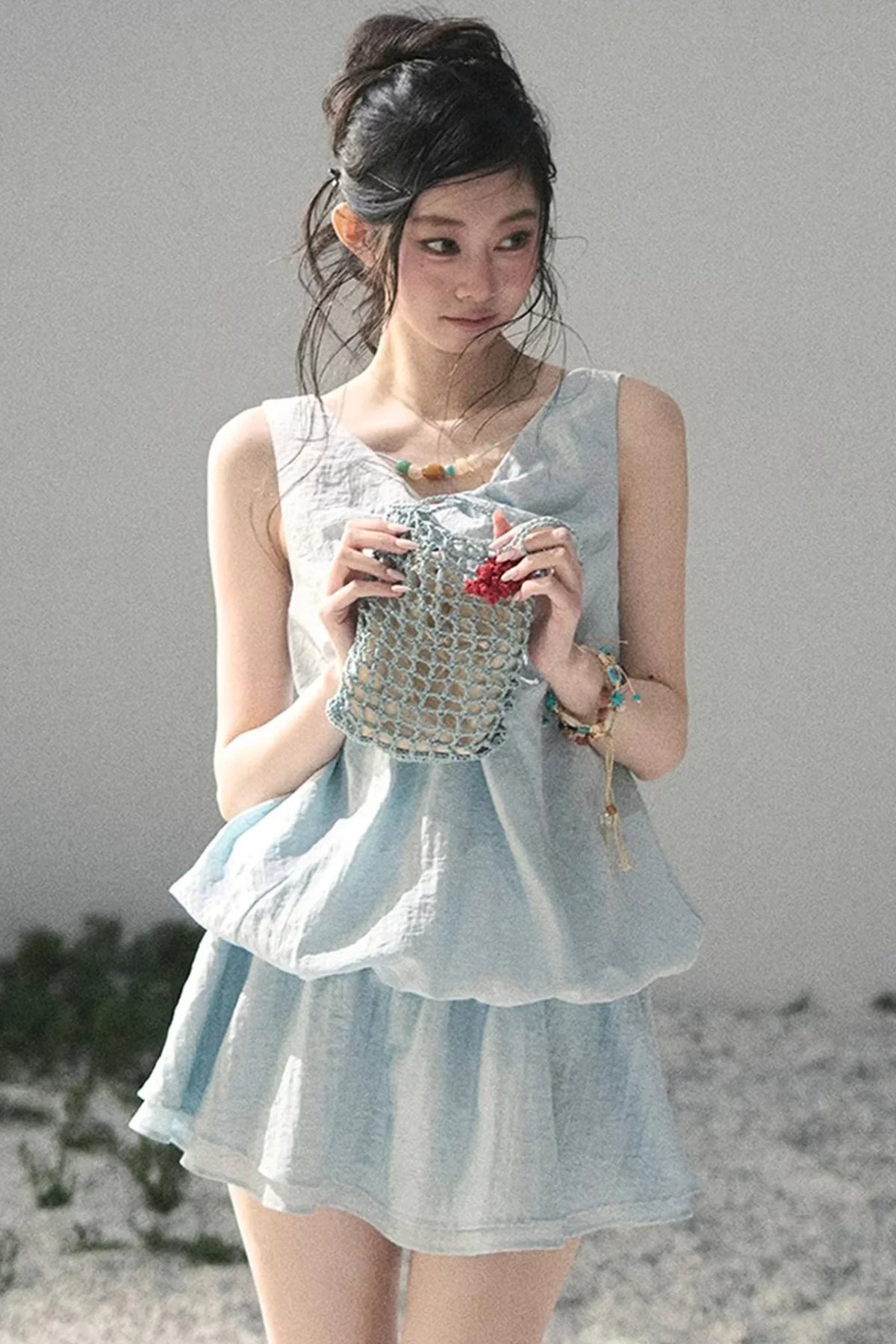 Sweet V-Neck Summer Dress