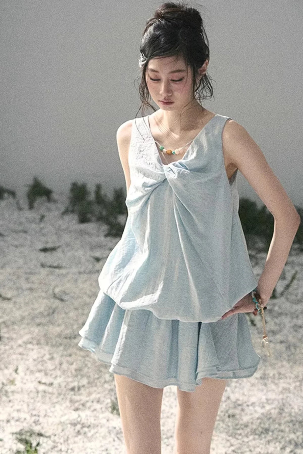 Sweet V-Neck Summer Dress