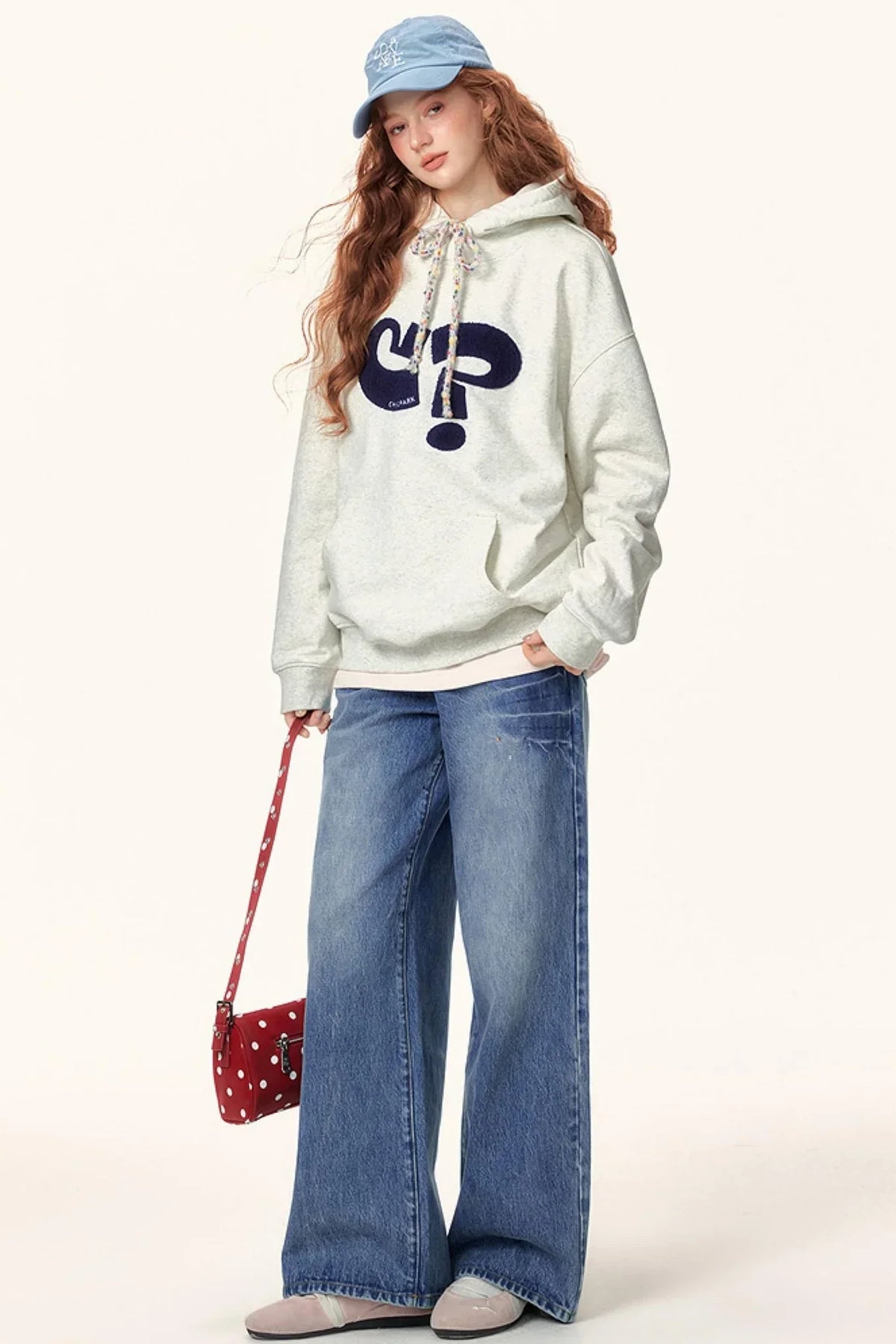 Symbol Print Hooded Sweatshirt