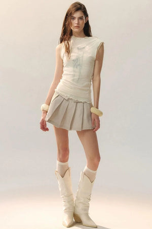Tassel Embroidery Knit Top
