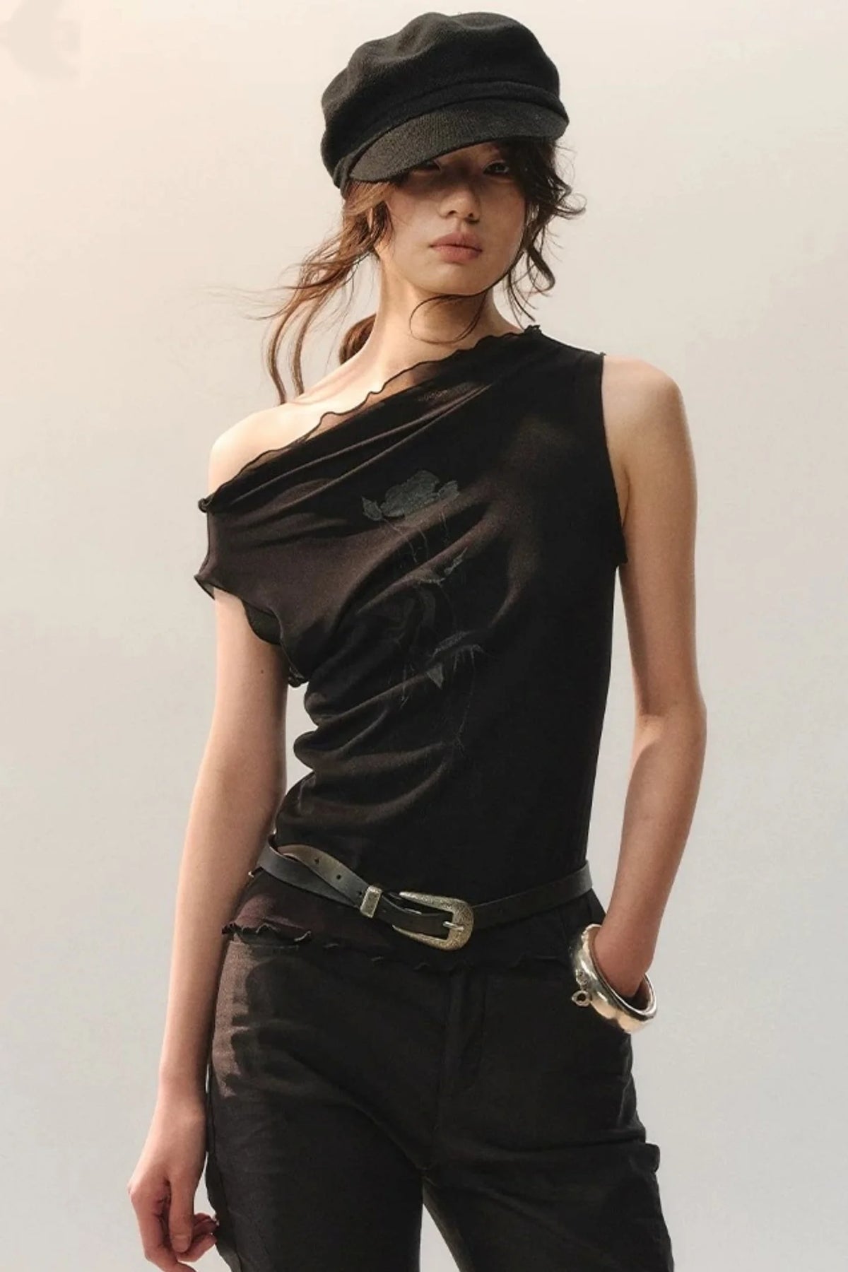 Tassel Embroidery Knit Top