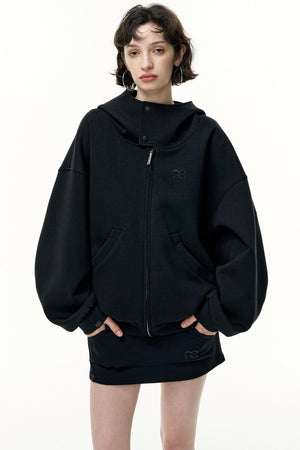 Tea Layer Hooded Cardigan Coat