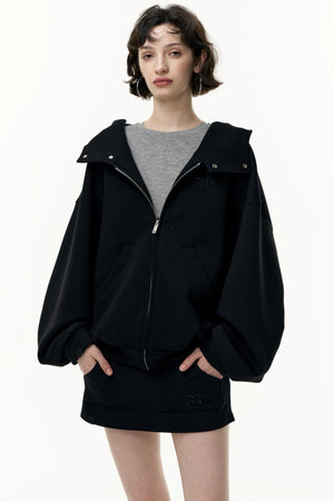 Tea Layer Hooded Cardigan Coat