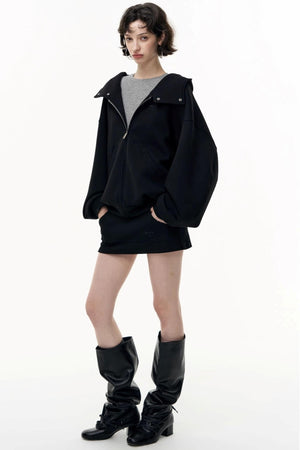 Tea Layer Hooded Cardigan Coat