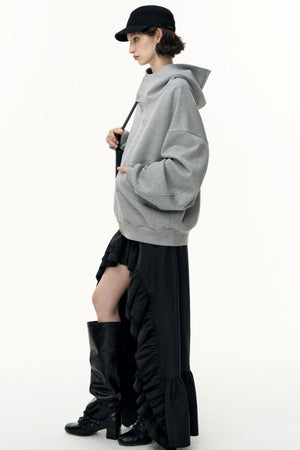 Tea Layer Hooded Cardigan Coat