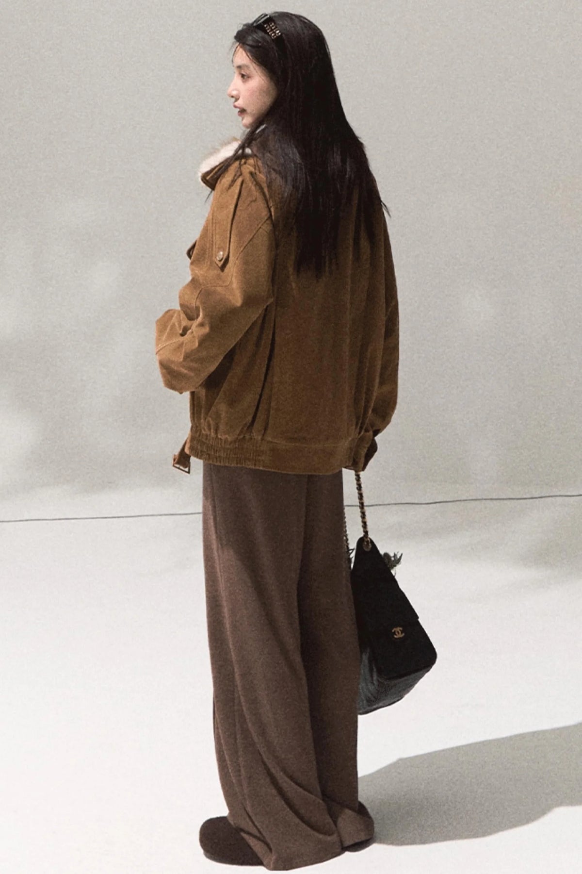Tears Knit Top & Wide-Leg Pants Set-Up
