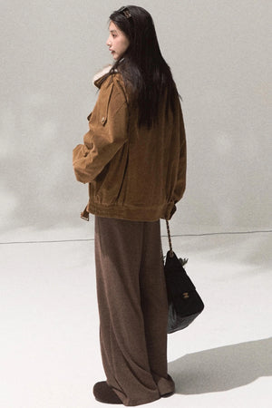 Tears Knit Top & Wide-Leg Pants Set-Up