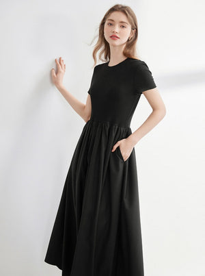 Temperament Commuting Black Dress