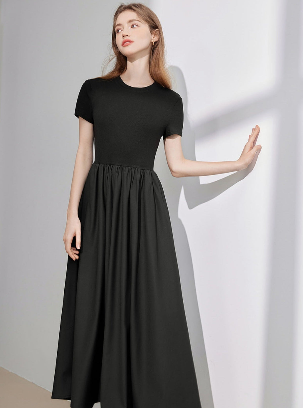 Temperament Commuting Black Dress