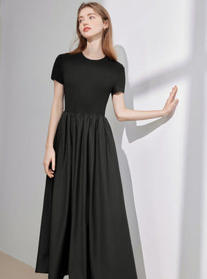 Temperament Commuting Black Dress