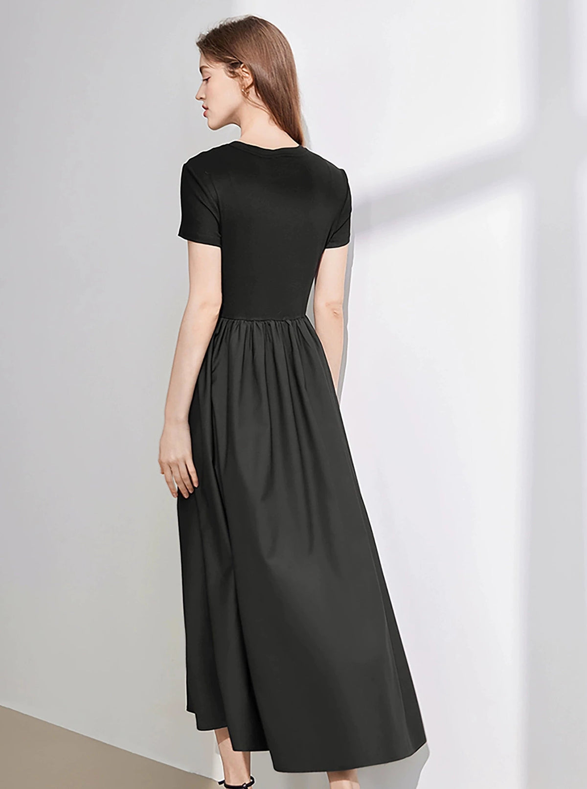 Temperament Commuting Black Dress