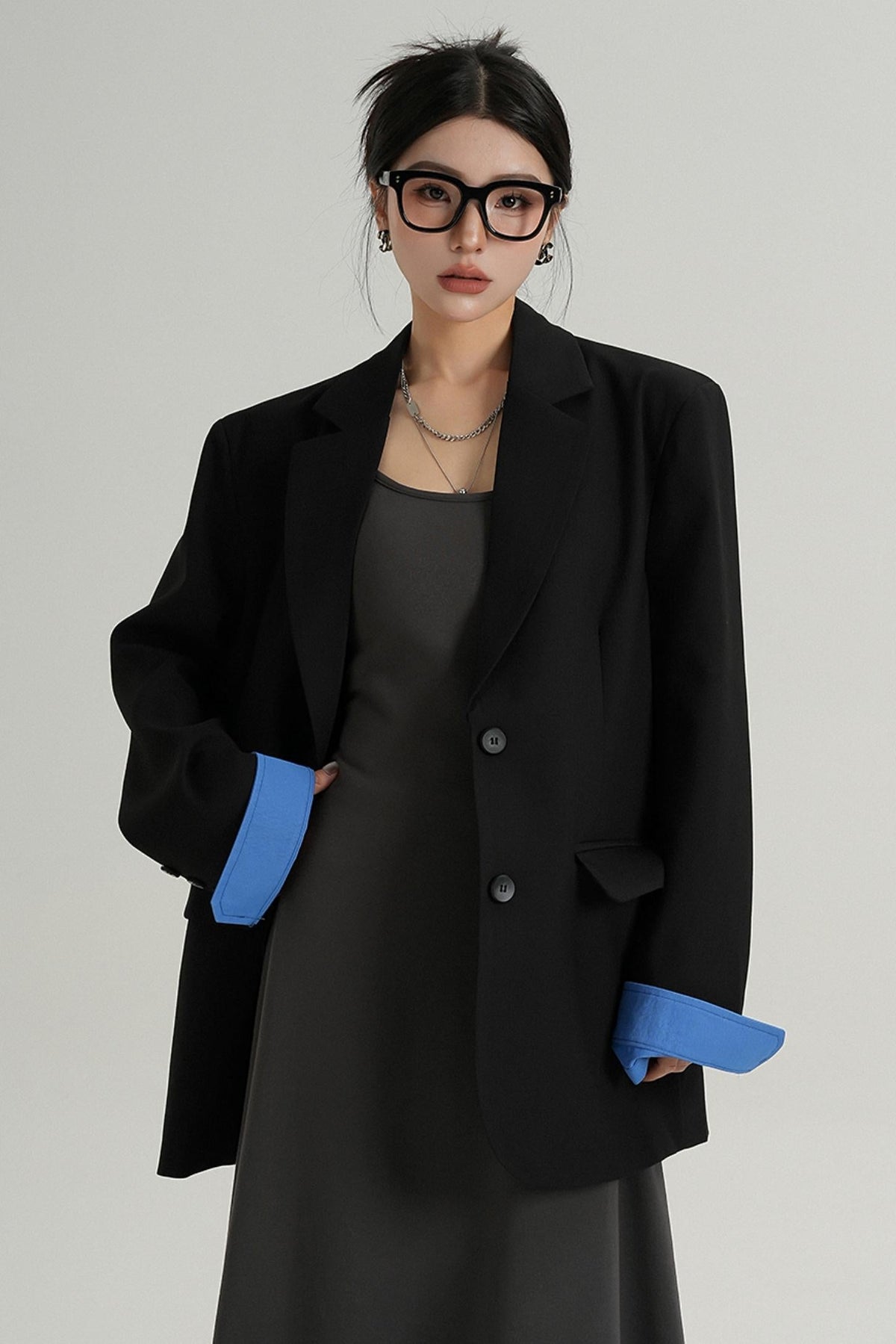 Temperament Design Lace-Up Blazer