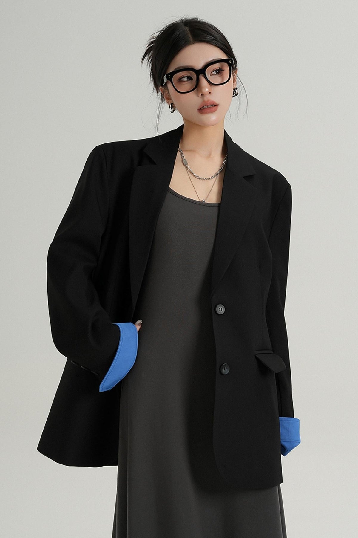 Temperament Design Lace-Up Blazer