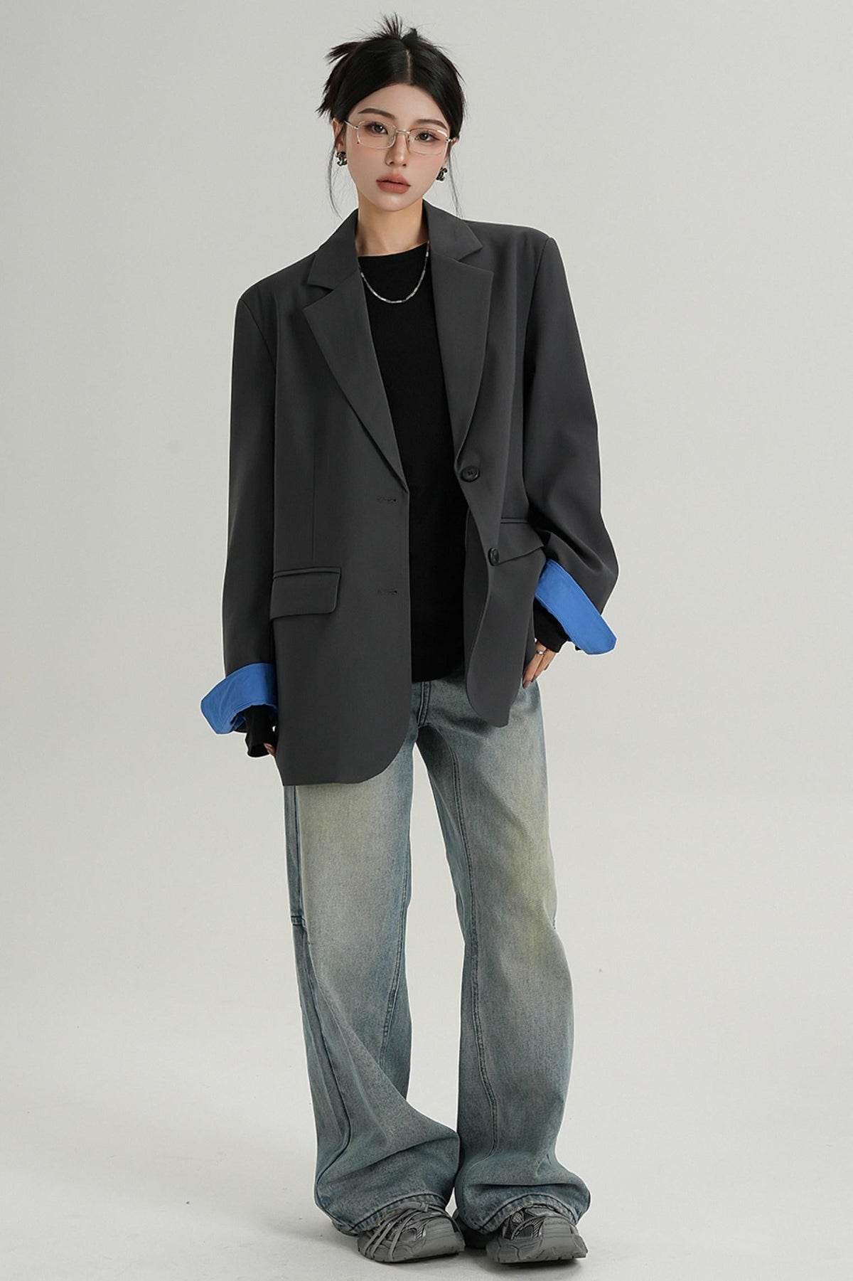 Temperament Design Lace-Up Blazer