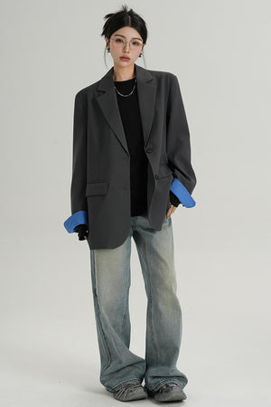 Temperament Design Lace-Up Blazer