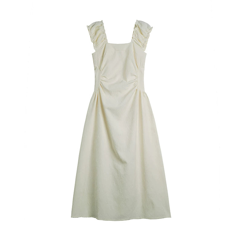 Temperament Puff Sleeve Long Dress