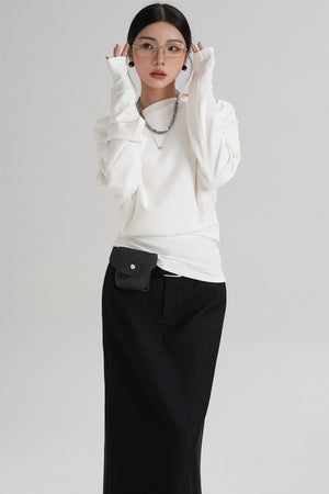 Temperament Shoulder T-shirt