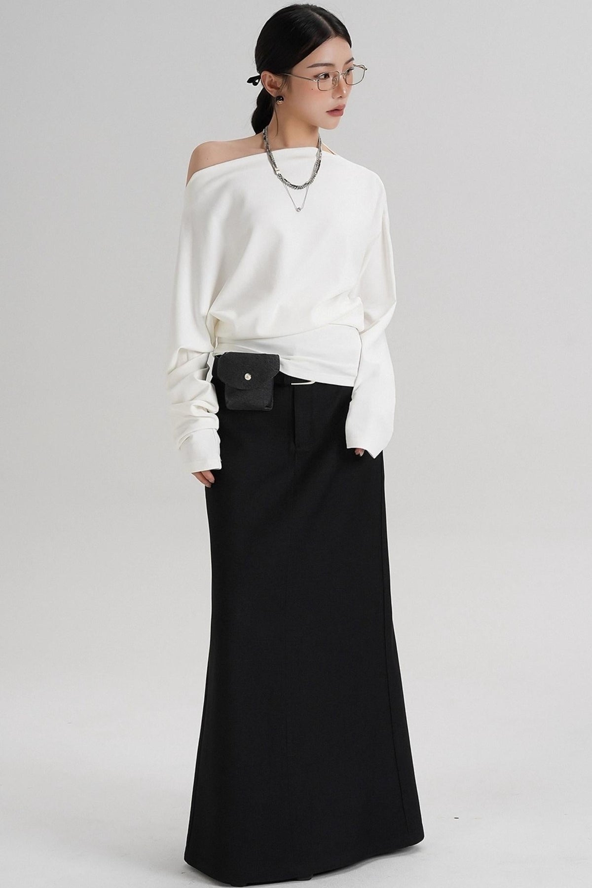 Temperament Shoulder T-shirt