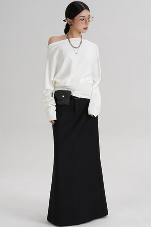 Temperament Shoulder T-shirt