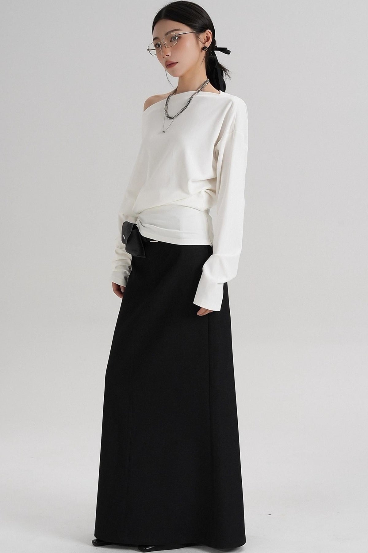 Temperament Shoulder T-shirt