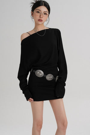Temperament Shoulder T-shirt