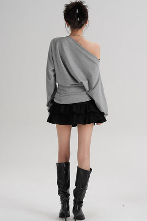 Temperament Shoulder T-shirt
