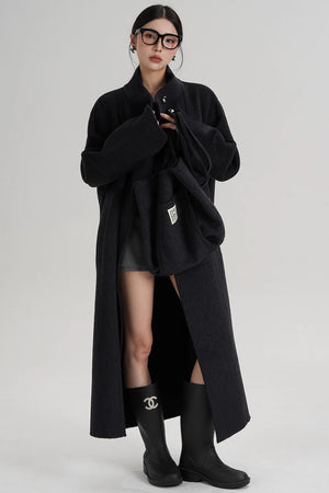 Temperament Stand-Up Woolen Coat