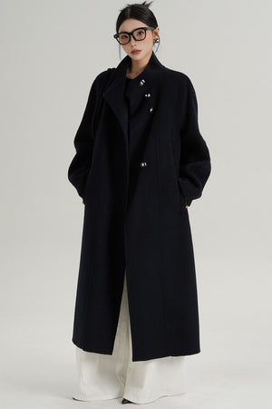Temperament Stand-Up Woolen Coat
