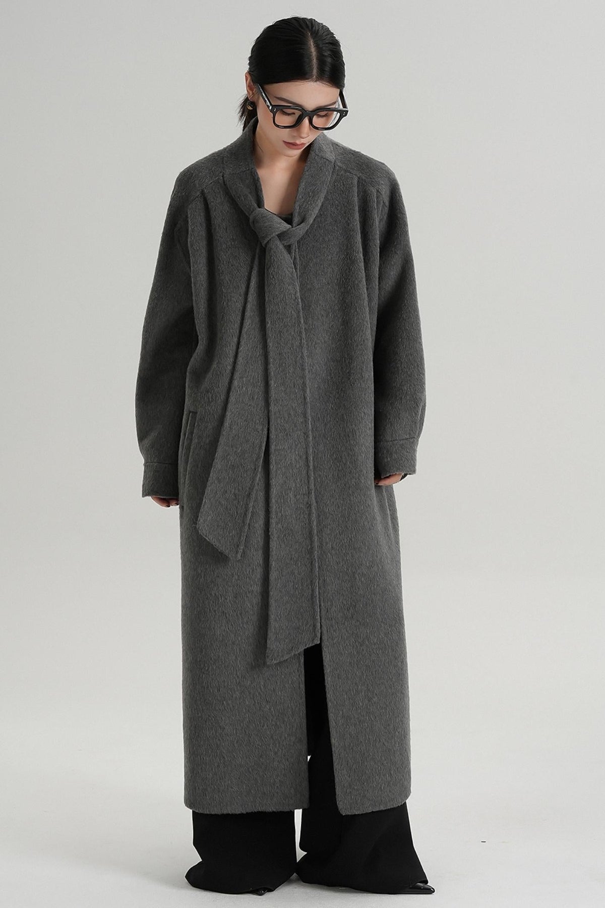 Temperament Woolen Long Coat