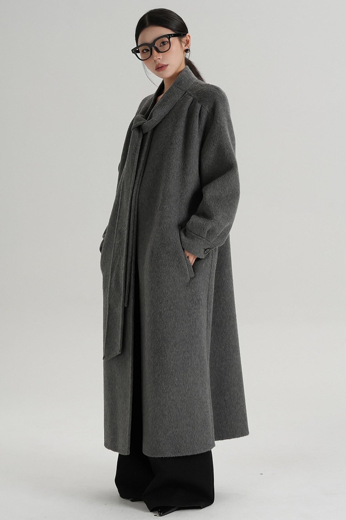 Temperament Woolen Long Coat