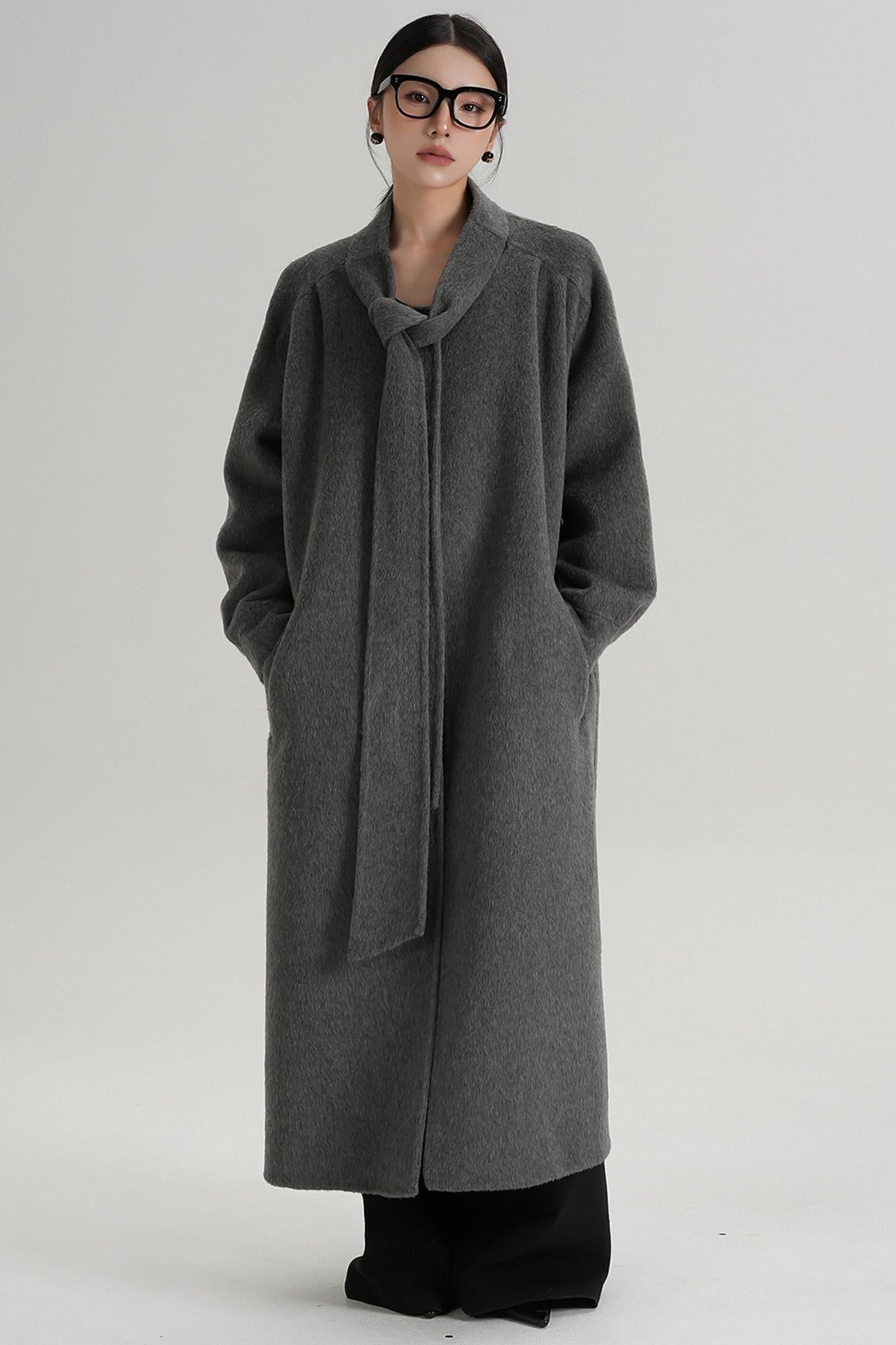Temperament Woolen Long Coat