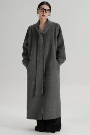 Temperament Woolen Long Coat