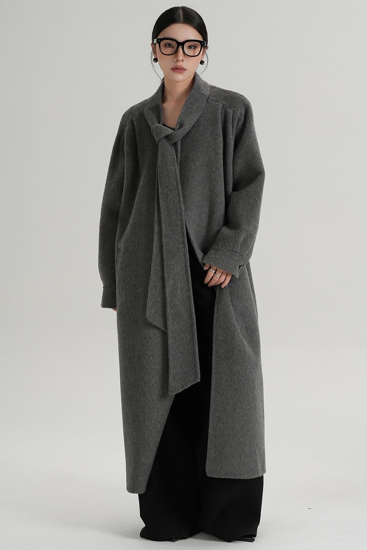 Temperament Woolen Long Coat