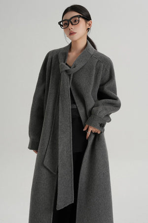 Temperament Woolen Long Coat